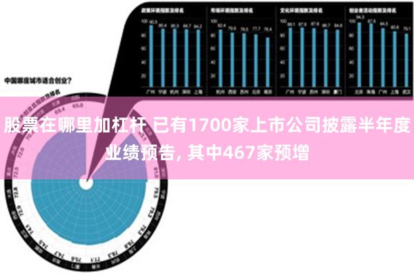 股票在哪里加杠杆 已有1700家上市公司披露半年度业绩预告, 其中467家预增