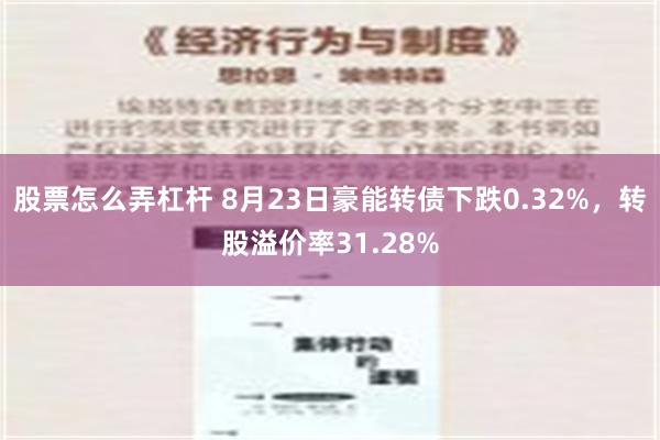 股票怎么弄杠杆 8月23日豪能转债下跌0.32%，转股溢价率31.28%