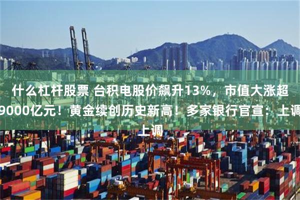 什么杠杆股票 台积电股价飙升13%，市值大涨超9000亿元！黄金续创历史新高！多家银行官宣：上调