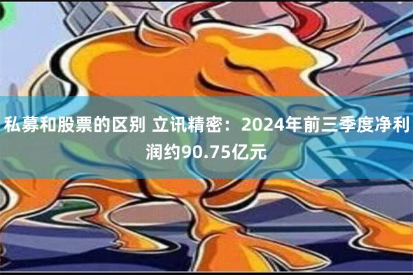 私募和股票的区别 立讯精密：2024年前三季度净利润约90.75亿元